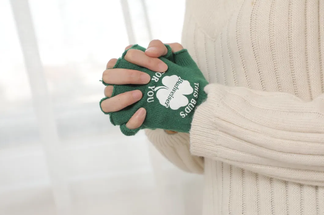 Good Quality Kids Children Knitted Acrylic Mittens Gloves