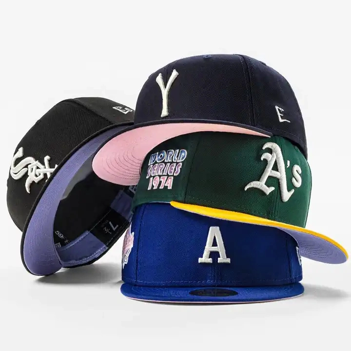 Men Women Custom Embroidery 3D Logo Snapback Cap, Customize Fashion Personalized Embroidered Cap Hip Hop Flat Bill Snapback Hat