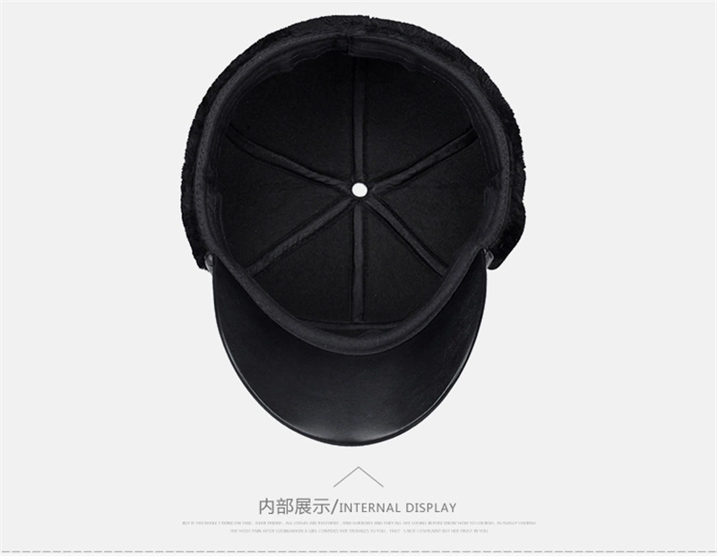 Winter Warm Man Outdoor Thicken Trend Bomber Ear Cover Face Protect Windproof Snow Fur Hat Cap