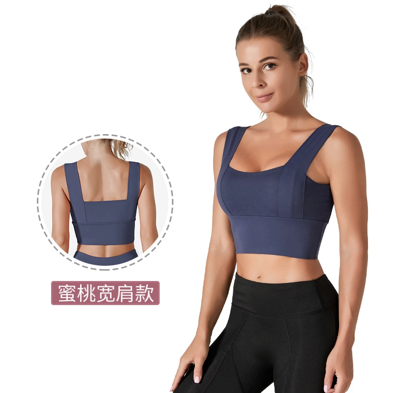 Young Lady Girl Fashion Wholesale Custom High Quality Breathable Soft Fitness Running Track Sports Yoga Wear Tank Tops with Bra