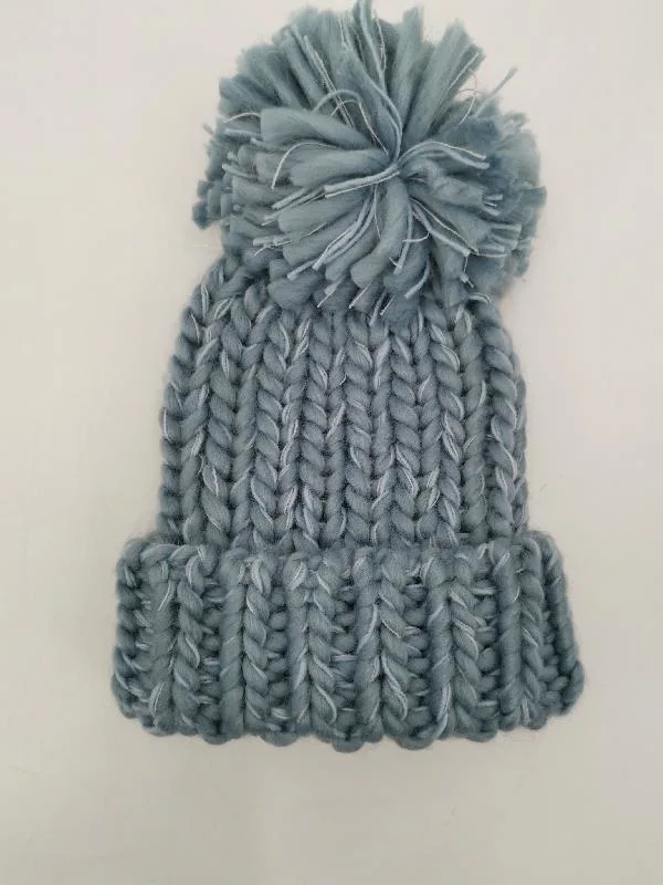 New Design Warm Winter Chunky Knit POM POM Beanie Hat for Women