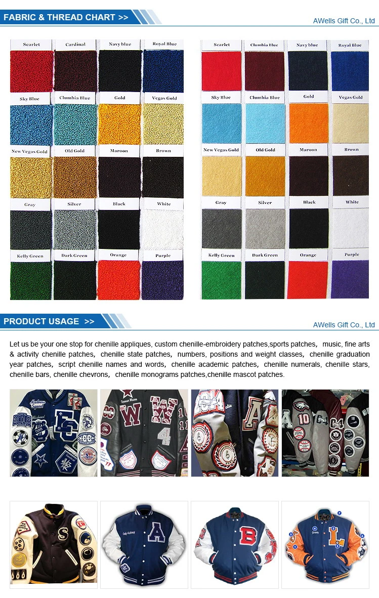 Clothing Accessories Maker Custom Brand Logo Chenille Customized Patches