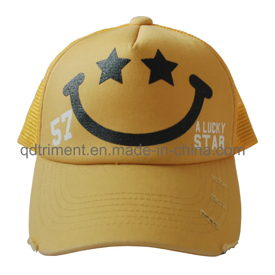 Popular Sponge Polyester Mesh Trucker Hat (T-Red Cap)