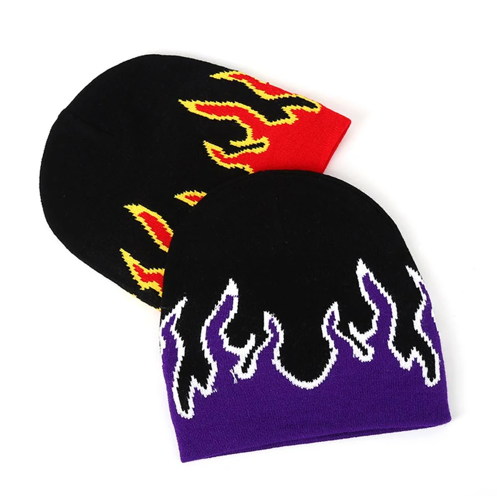 Jacquard Logo Beanie Hat Child Winter Knitted Hat Multicolor Custom Cap