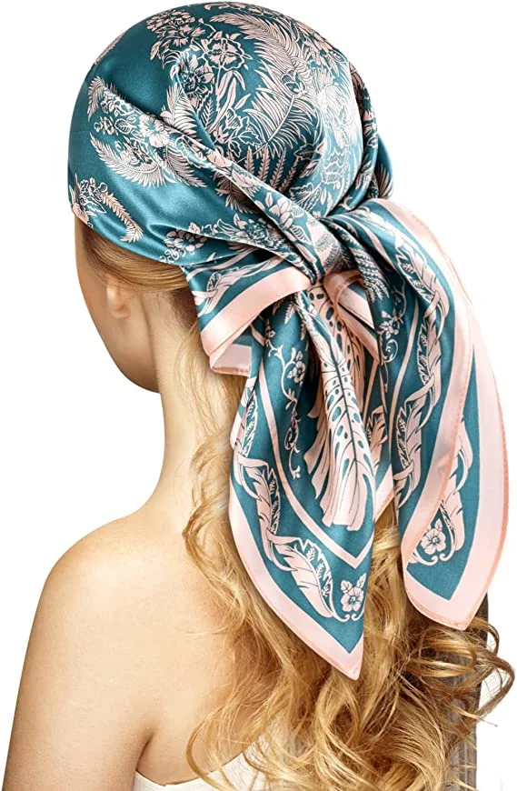 Digital Print Custom 100% Mulberry Silk Square Scarf