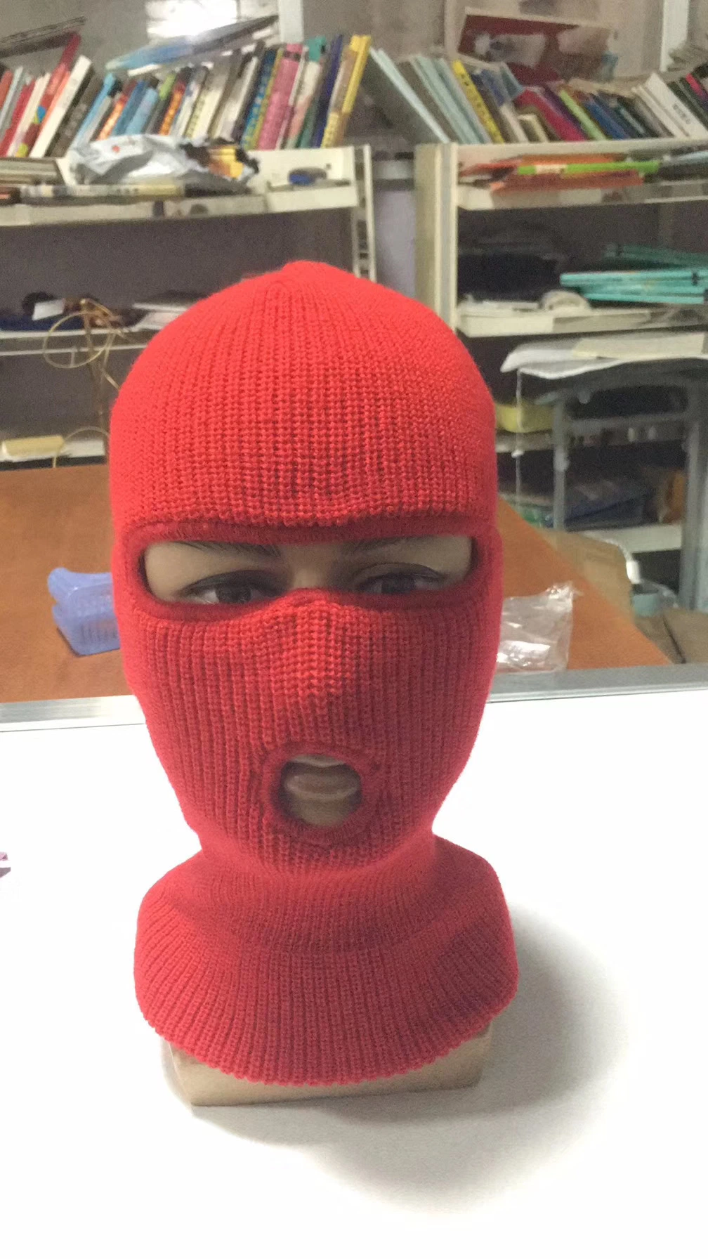 China Factory OEM Custom Design Jacquard Outdoor Camping Acrylic Knitted Balaclava Cap Cycling Ski Mask