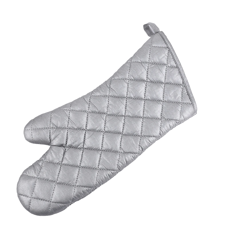 Wholesale Custom 100% Cotton Silicone Oven Glove Heat Insulated Oven Mitt