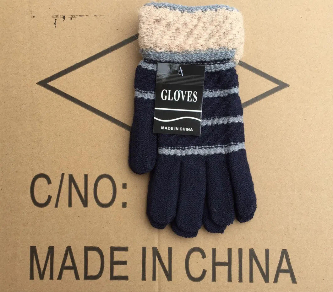 Faux Cashmere Wool Winter Magic Knit Gloves Reverse Knitting Acrylic Plush