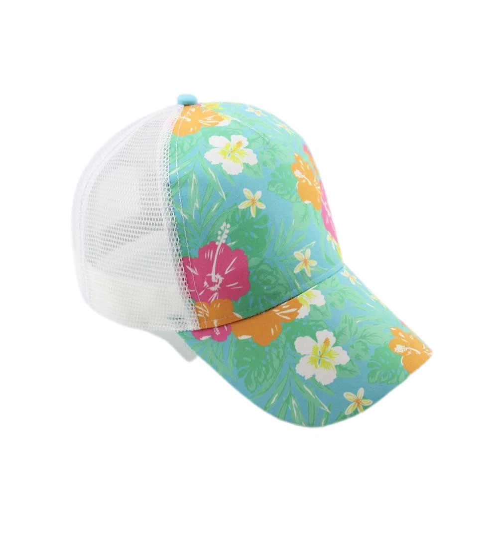 Wholesale Trucker Cap with Sublimation Printing Polyester 5 Panel Baseball Cap with Mesh Fashion Promotion Hat