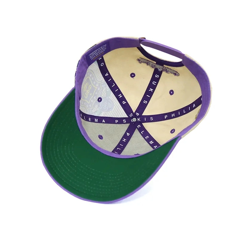 Popular Design Custom 3D Embroidery 6 Panel Hat Printed Personalized Two Tone Baseball Cap