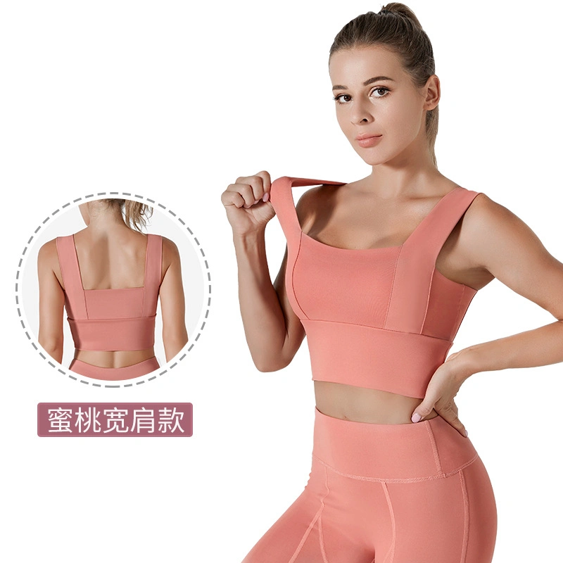 Young Lady Girl Fashion Wholesale Custom High Quality Breathable Soft Fitness Running Track Sports Yoga Wear Tank Tops with Bra