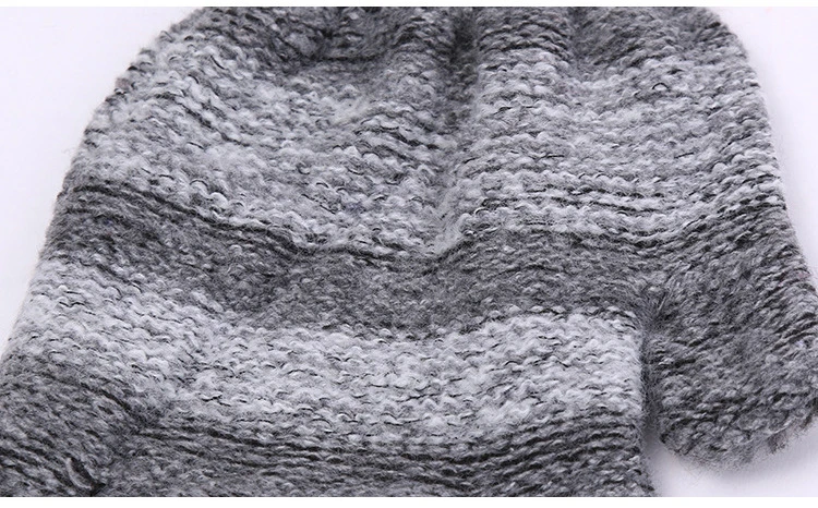 Cheap Mohair Wool Acrylic Brushed Half Finger Fingerless Magic Knit Gloves Plush