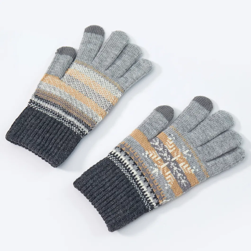 Wholesale Velvet Lining Winter Sports Thermal Gloves for Man