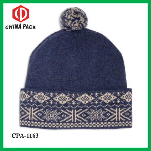 Lady Warm 100% Wool Bobble Hat (CPA-1163)