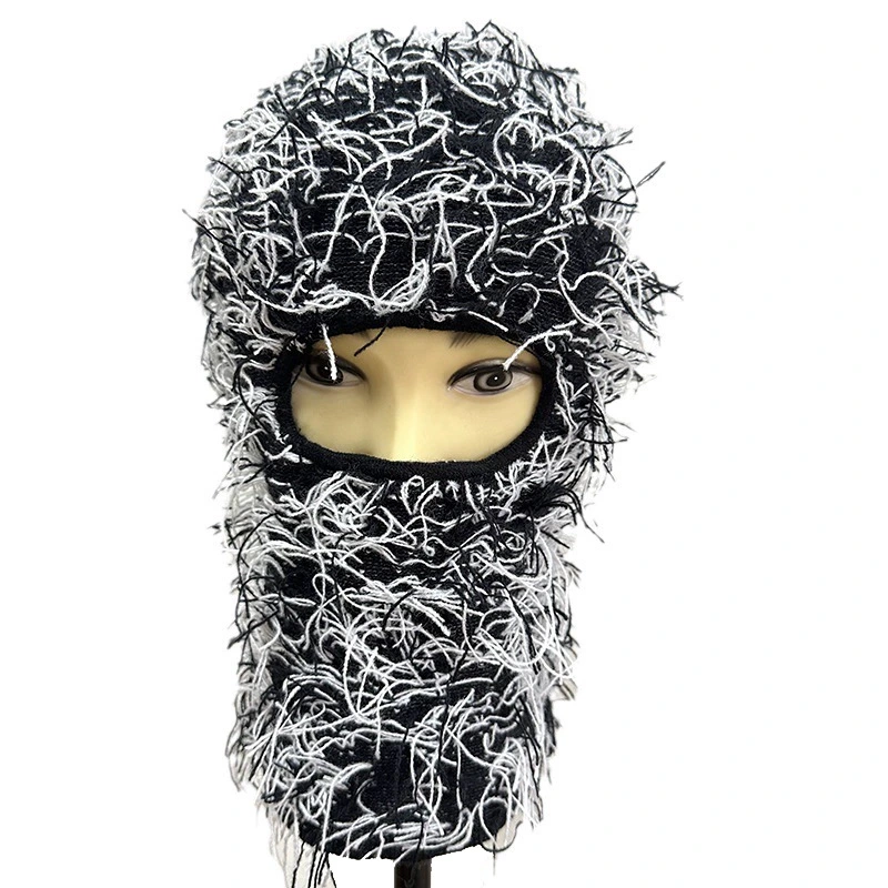 China Factory OEM Custom Design Outdoor Winter Acrylic Knitted Balaclava Cap Balaclava Face Mask