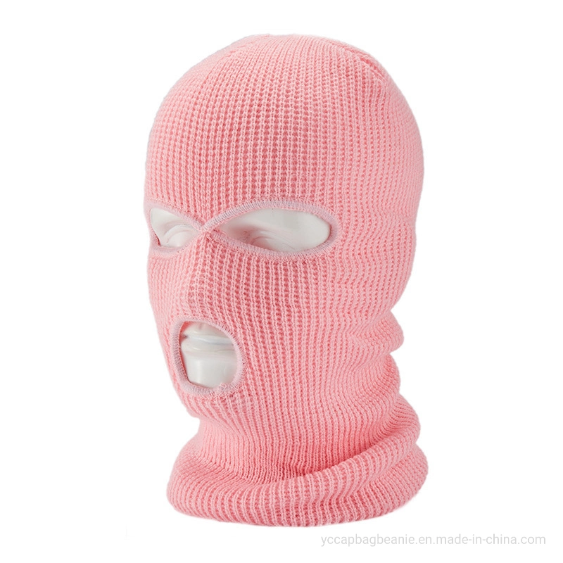 Custom White Knit Winter Facemask Balaclava