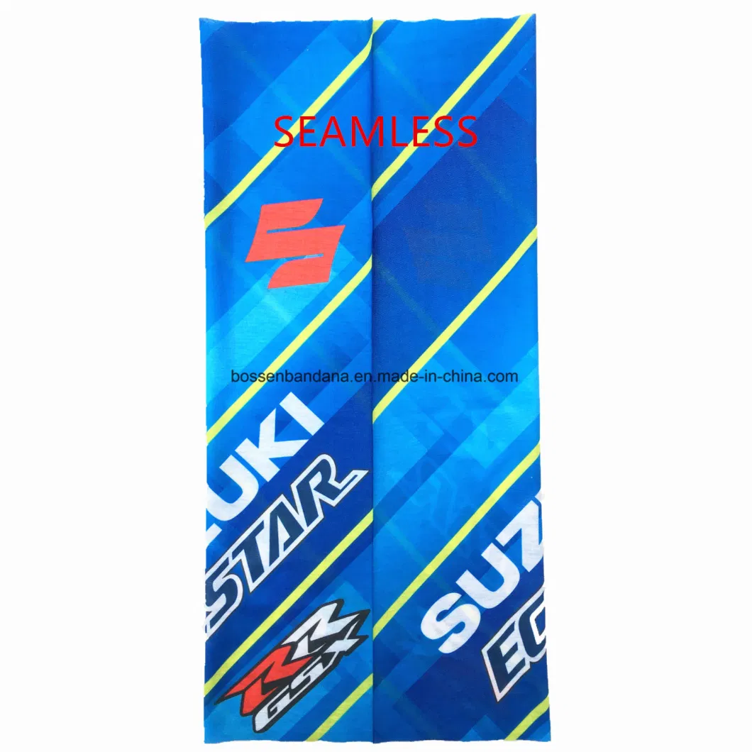 China Factory OEM Produce Custom Logo Print Polyester Microfiber Neck Gaiter Seamless Tubular Bandana Tube Scarf