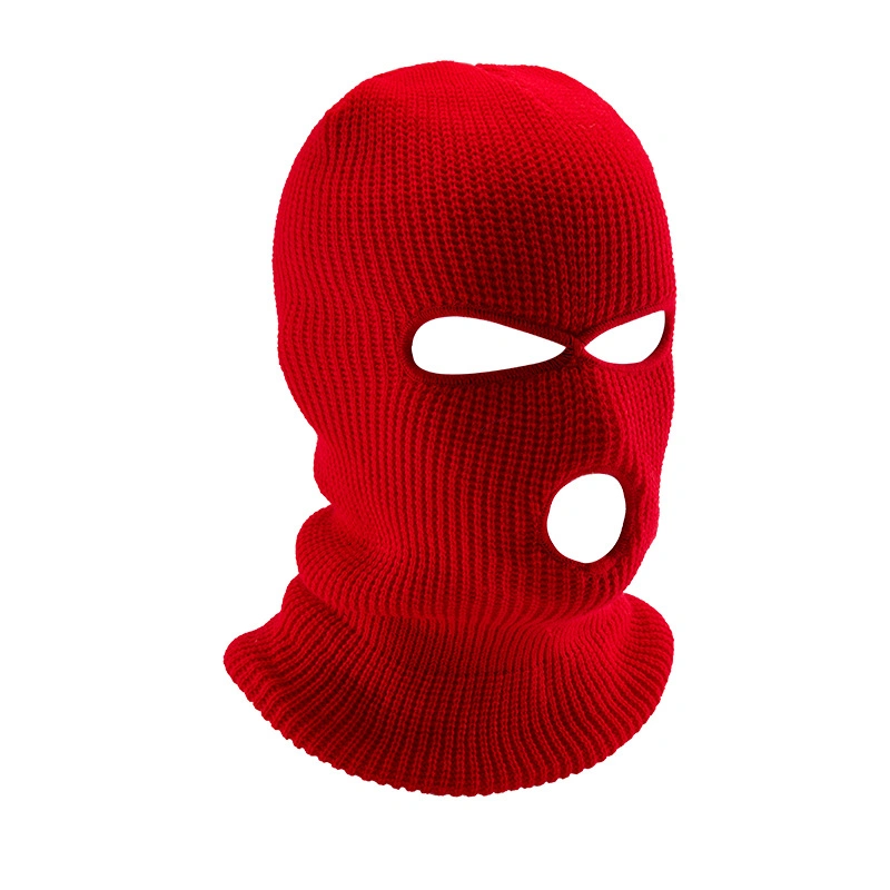 3 Hole Knitted Full Face Cover Ski Mask for Outdoor Sports