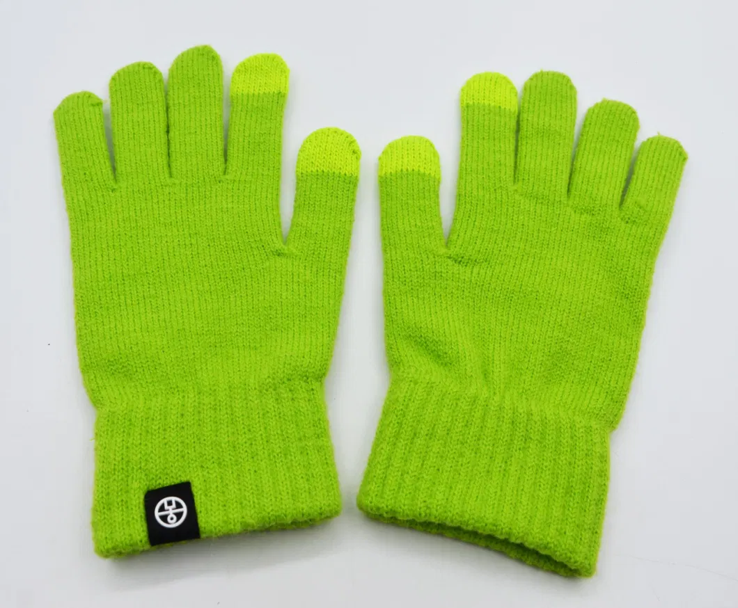 Winter New Creative Touch Screen Gloves Cute Colourful Knitted Unisex Full Finger Gloves Mittens