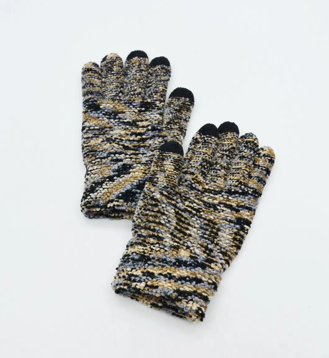Winter New Creative Touch Screen Gloves Cute Colourful Knitted Unisex Full Finger Gloves Mittens