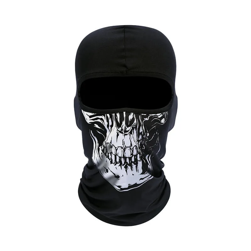 Custom Print Winter Cap Skull One Hole Full Face Motorcycle Balaclava Neck Gaiter for Halloween