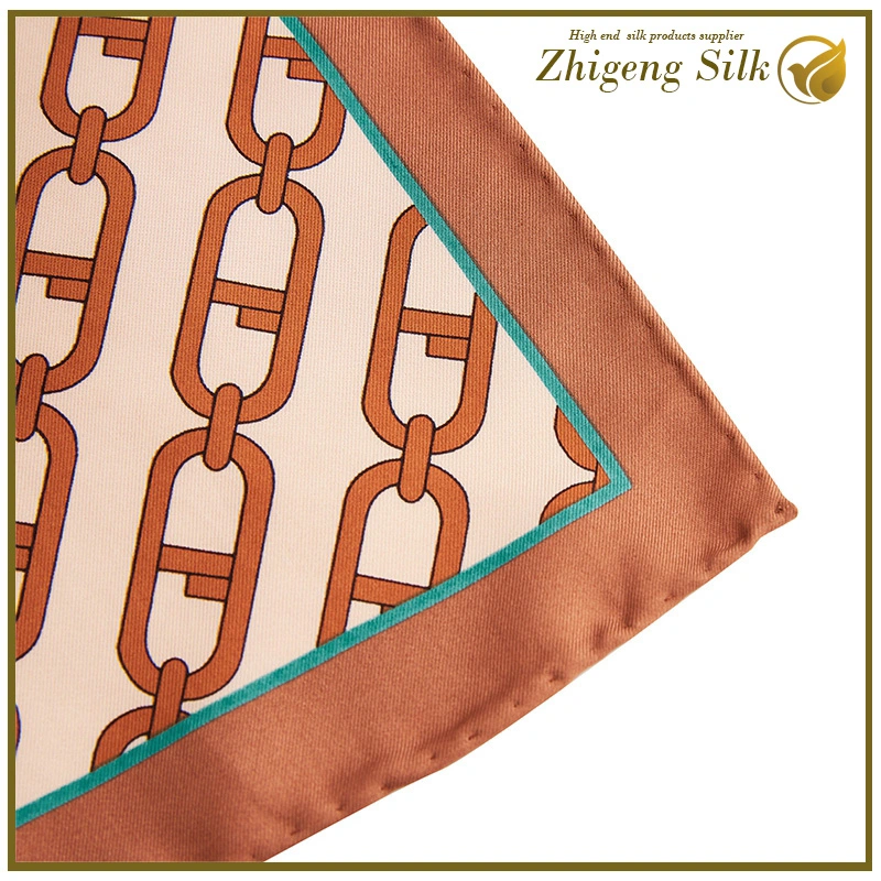 Wholesale Custom Silk Printing Ladies Fashion Square Silk Scarf