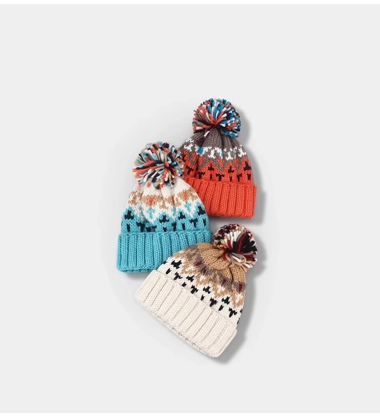 High Quality Fashion Winter Acrylic Knitted POM-POM Beanie Hat