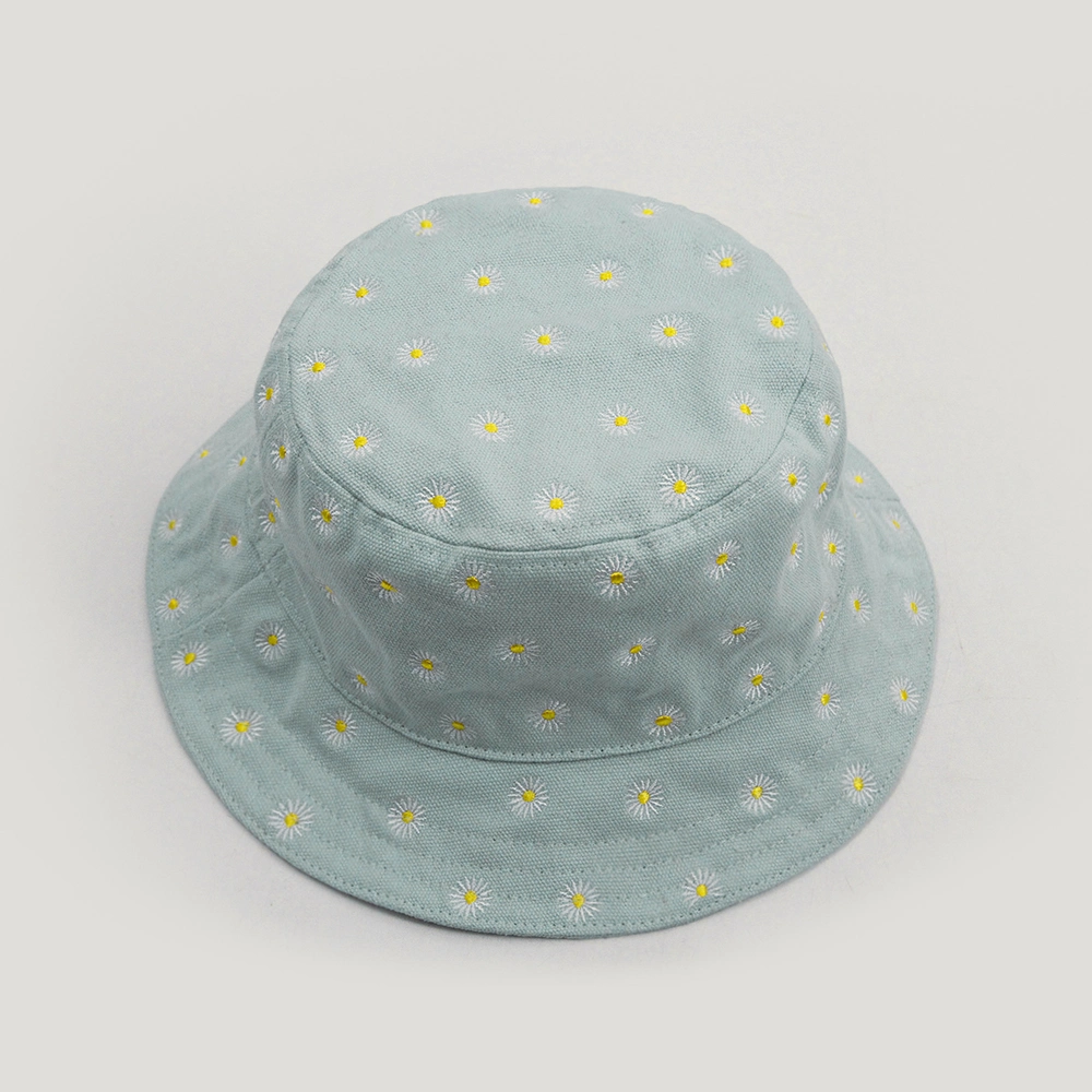 Custom Design Personalized Small Daisy Fisherman Bucket Hat with Embroidered Logo