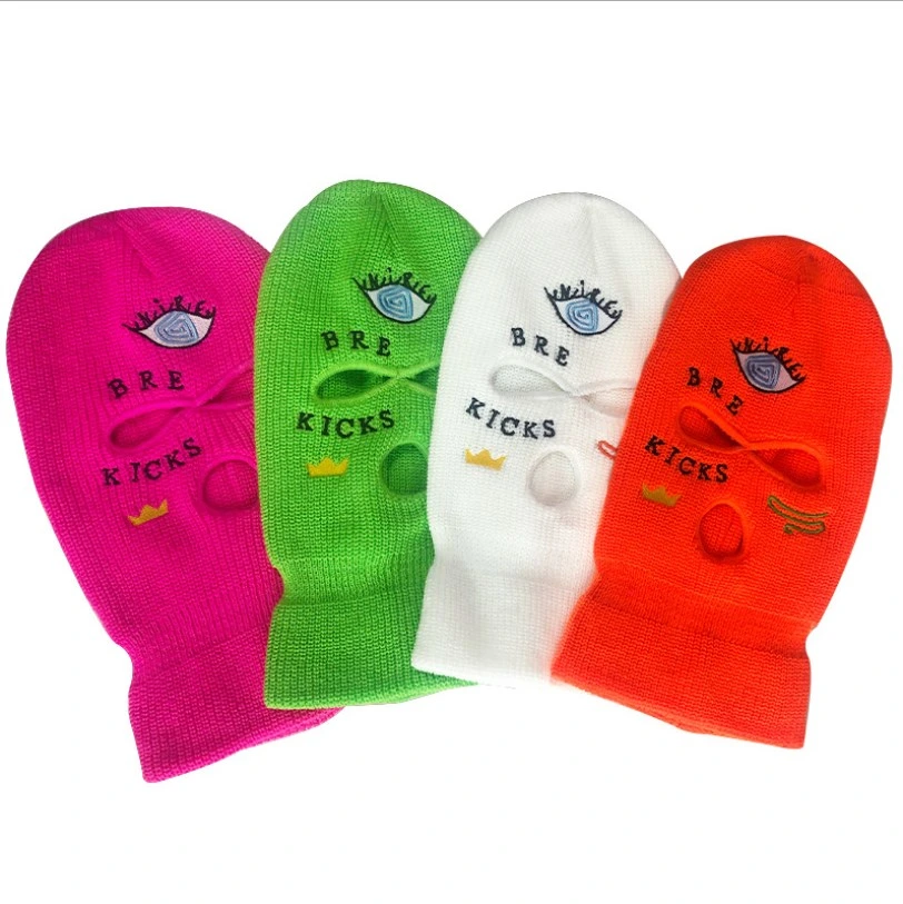 Custom Embroidery 3 Holes Ski Masks Full Face Balaclava