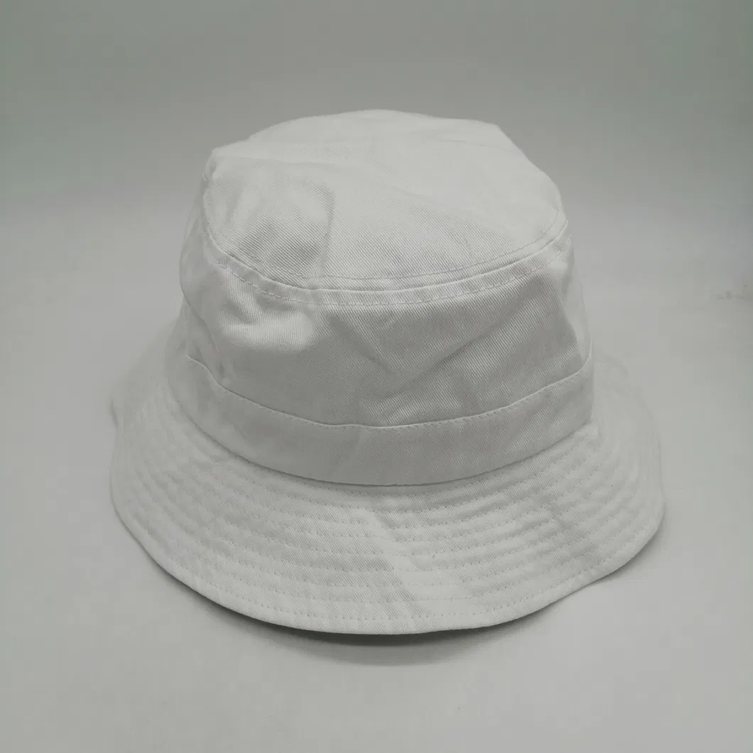 Fashion Fisherman Hat Reversible Plain Blank Cotton White Portable Sun Cap Bucket Hats Factory Price