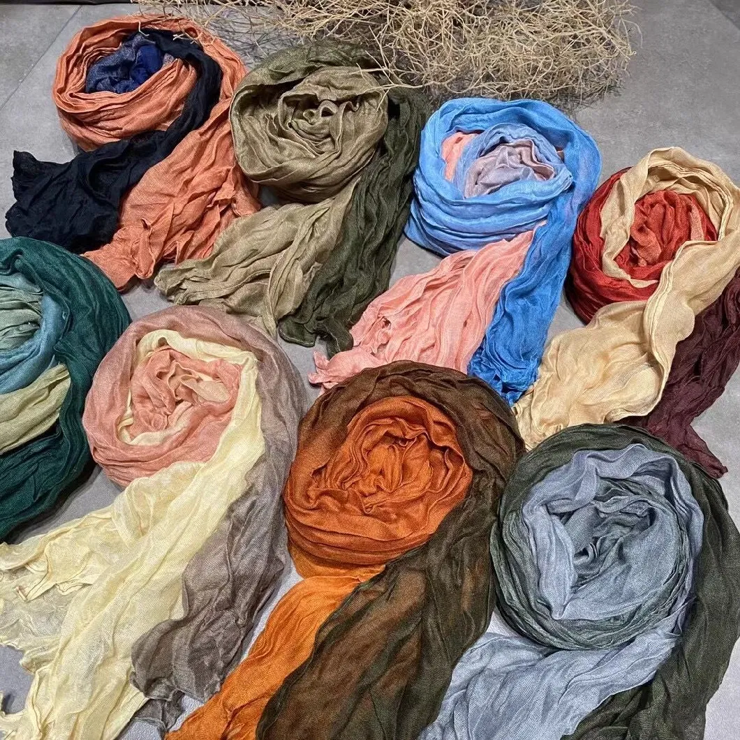 2024 Crinkle Scarves for Women Muslim Hijabs Shawls and Scarves