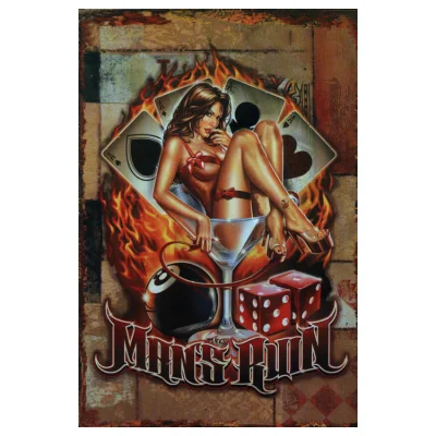 Custom Small Rectangle Shape Printing Advertising for Chewing Gum Embossing Metallic Tin Poster Metal Sign Plaque Metal Plaque