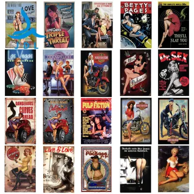  China Wholesale Factory Star War Set Saying Sexy Surf Space Superman Warning Bar Pub Coffee House Embossed Vintage Retro Metal Tin Sign Custon with Funny Design