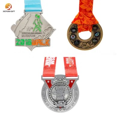 Custom Chirstian United States Military Award Rosary Center Police 5K Plastic Soccer Football Weightlifting War Medals