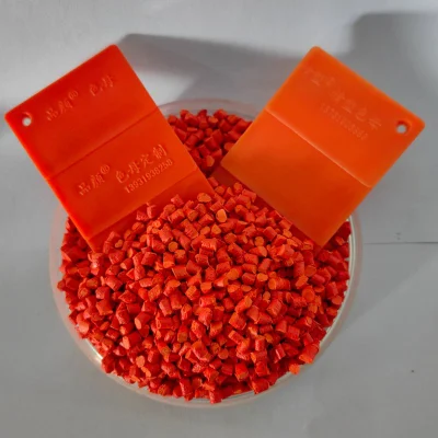 High Concentration Toys/Films/Pipes/Household Appliances/Textile Fluorescent Orange Masterbatch Plastic Resin Particles