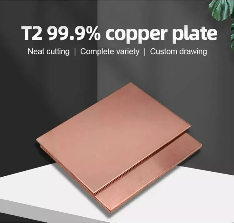 Copper Plate Sheet Pure Electrolytic Copper Cathode C10100/C10200/C10300 Copper Sheet 99.99% Manufacturer Customized 99.99 Pure Bronze Pure Copper Sheet Plate