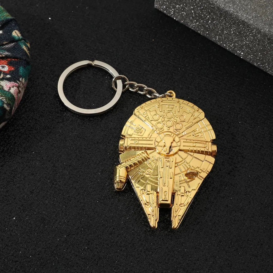 Fabric Thor Key Ring Supplier Million Falcon Star War Metal Gold Silver Plated Keychain