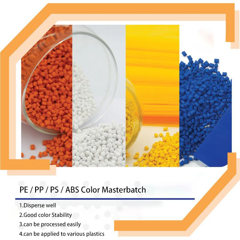 ABS PLA 3D Printing Filament Plastic Material Pellets Orange Color Masterbatch