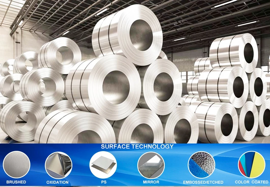 Aluminum Coil Embossed Mirror 3105 H14 Aluminum Alloy Strip Coil