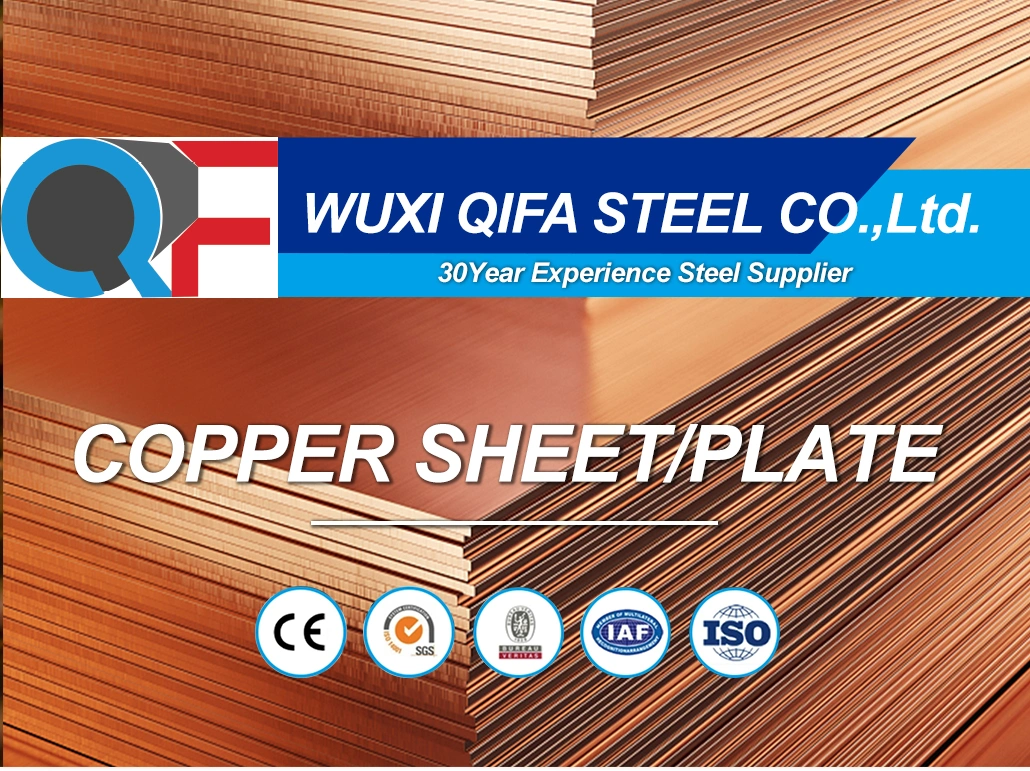Customized C10100 C10200 C10300 99.99 Pure Bronze Copper Sheet Metal / Pure Copper Plate