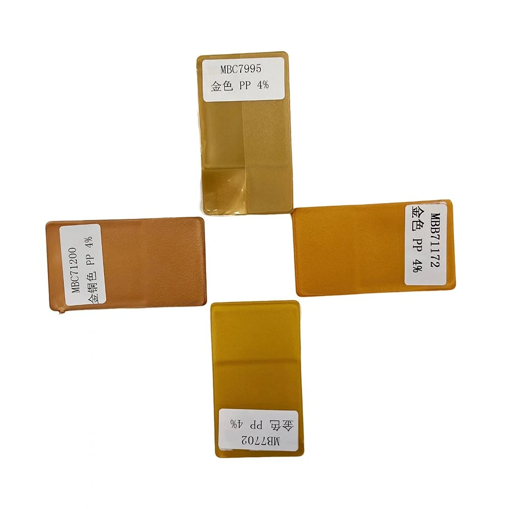 Heat Stabilized Golden Metallic ABS Masterbatch for Automotive Interior Trim Extrusion