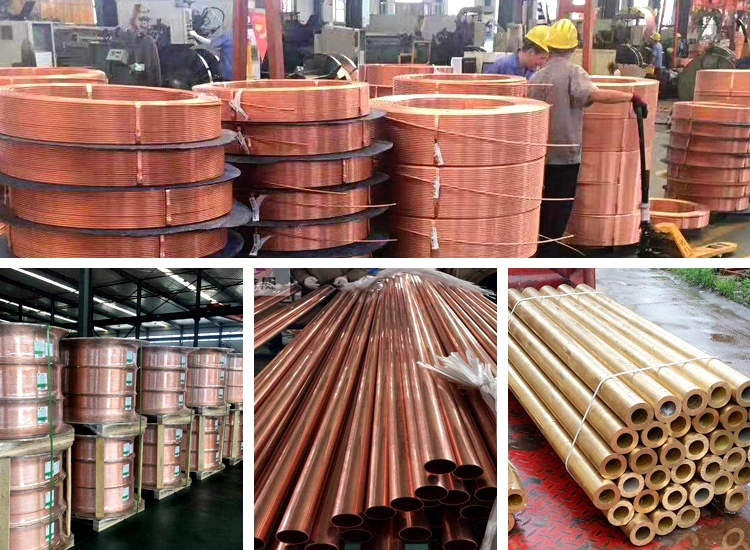 High Quality Customized Wholesale Copper Tube ASTM B111 C70600 C71500 Copper Nickel Pipe / CuNi90/10 99.99% Copper for Refrigeration Air Conditioner Connecting