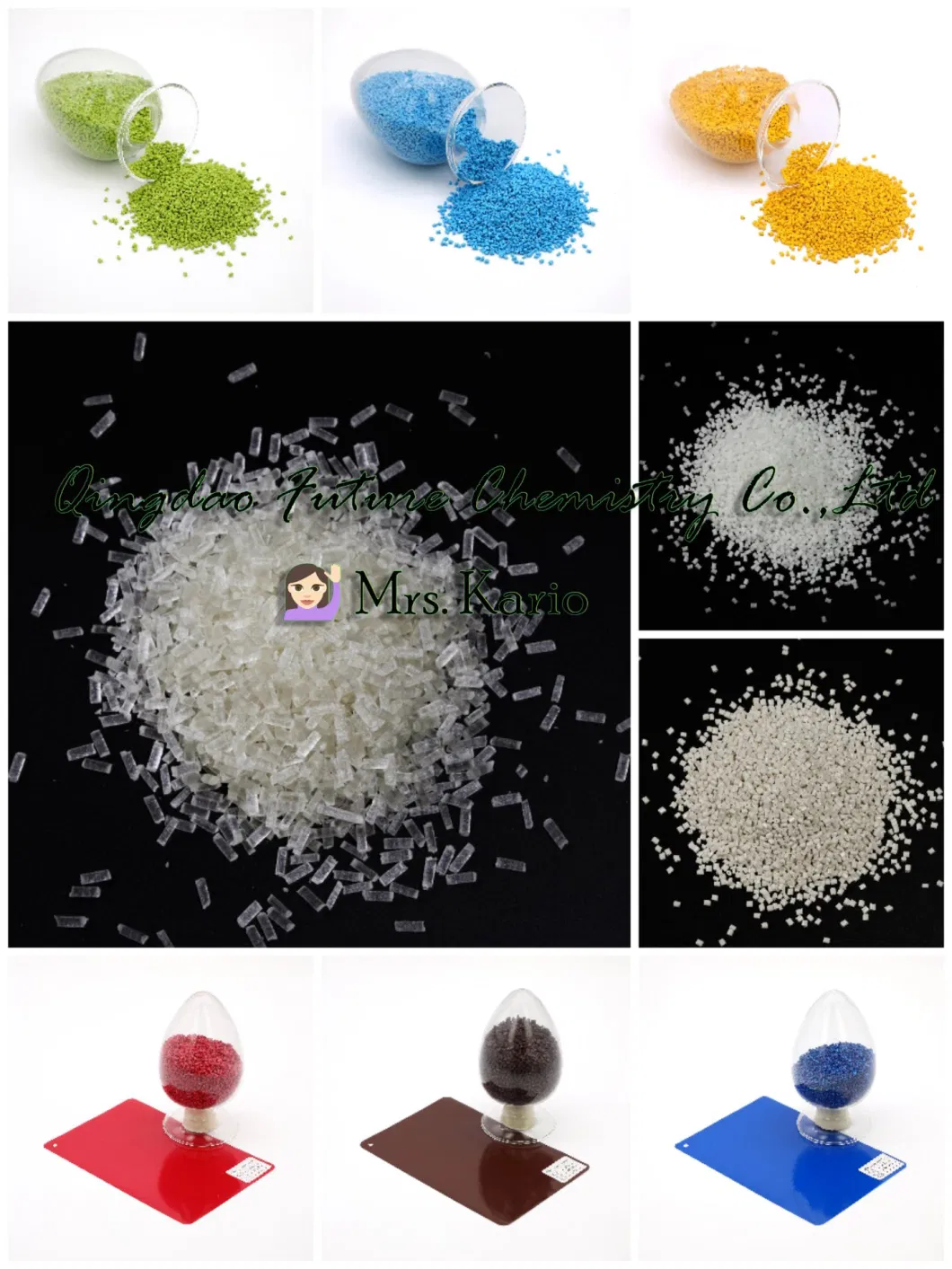 Colorful Plastic Pellet ABS, PP, ASA Polyester Masterbatch for Household Appliance