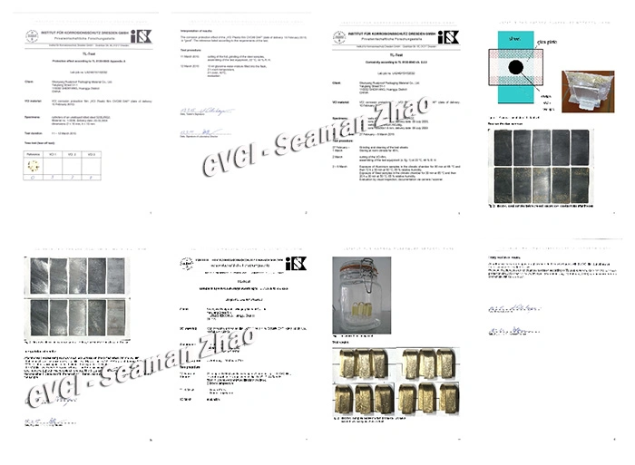 Vci Masterbatch Complies to EU SGS, Reach, RoHS, Tl 8135 &amp; Trgs 615 Rules, VW Certificates &amp; VW Approval Process for Vci Materials Evaluation Status