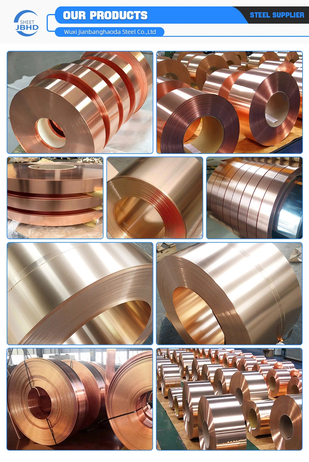 Coil Strip C5210 C5191 High-Strength Wear-Resistant Phosphor Bronze Strip Tin Bronze Copper for Hot Sale