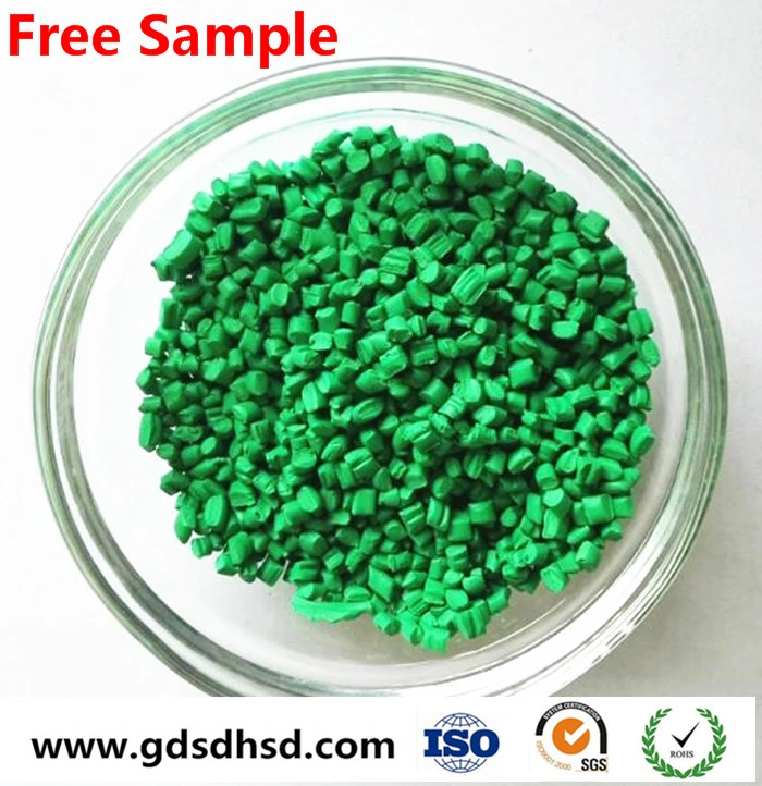 Baso4 Green Color Filler Masterbatch for PP/PE/Po