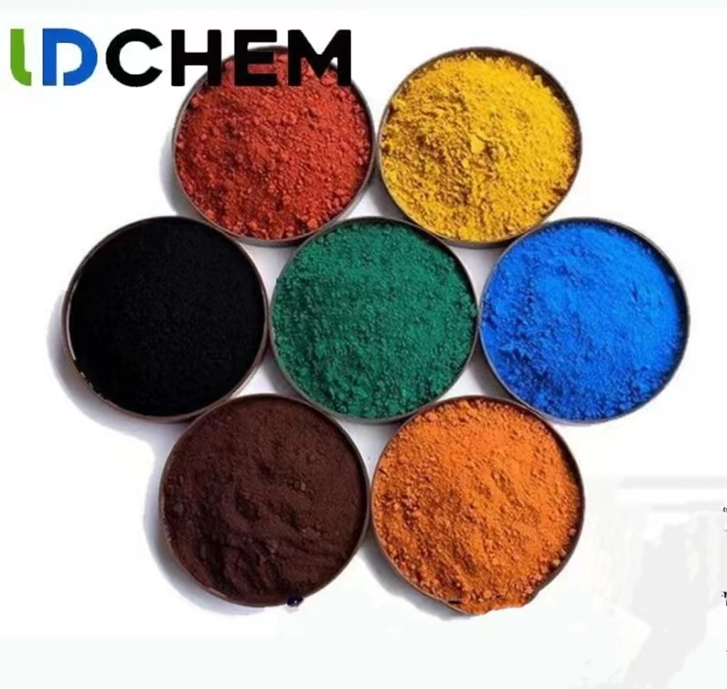 China Manufacturers Cement Pigment Red Iron Oxide Yellow Brown Black
