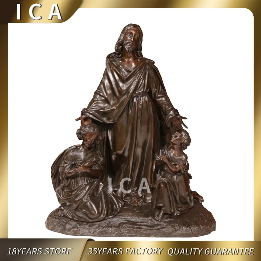 Outdoor Catholic Religious Statues Bronze Sculpture Baby Jesus Figurines