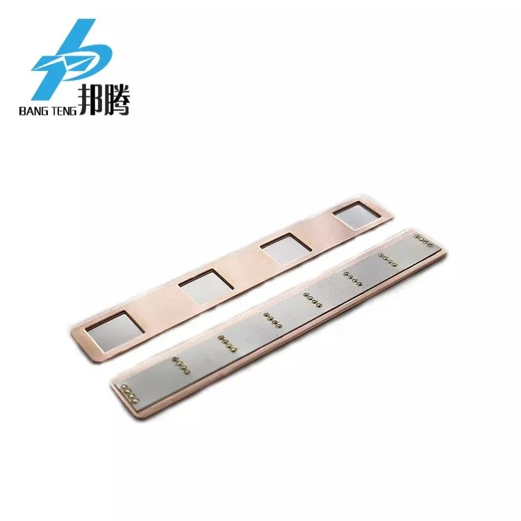 Custom 4p 18.5mm Spacing Tin Plated Copper Busbars 18650 Battery Connector Copper Plated Strip Copper Nickel Sheet for Lithium Battery