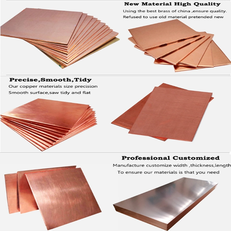 Customized 99.99 Pure Bronze Copper Sheet Metal / Pure Copper Plate